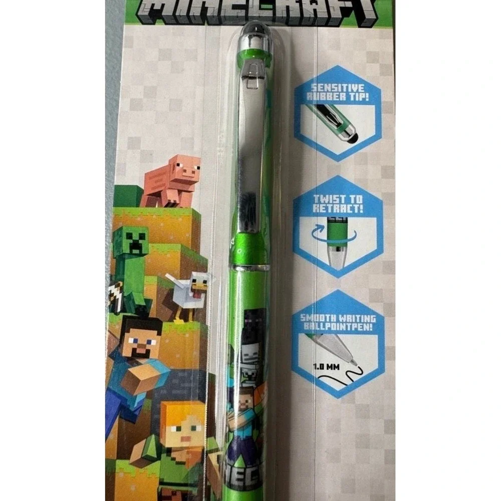 Minecraft‎ Mojang Studios 1.0mm Retractable Ballpoint Stylus Pen